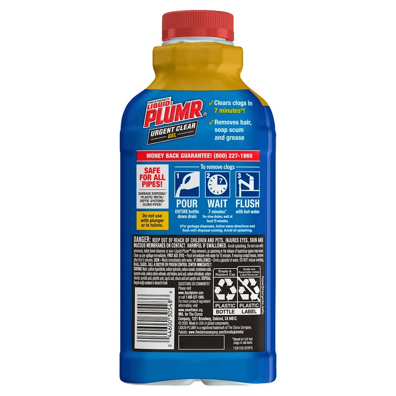 Liquid-Plumr Pro-Strength Urgent Clear Gel Clog Remover, 17 fl oz