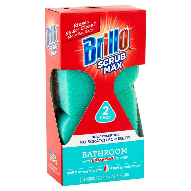 Brillo Scrub Max Bathroom Scrubbers, 2 count