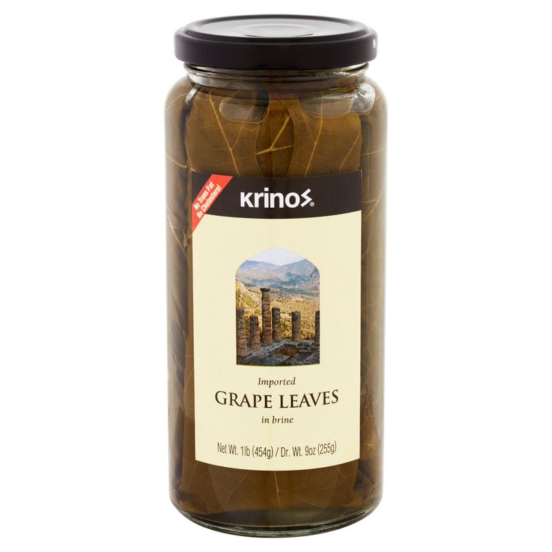 Krinos Grape Leaves in Brine, 1 lb