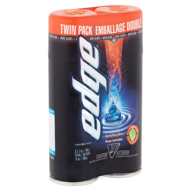 Edge Sensitive Skin Shave Gel Twin Pack, 7 oz, 2 count