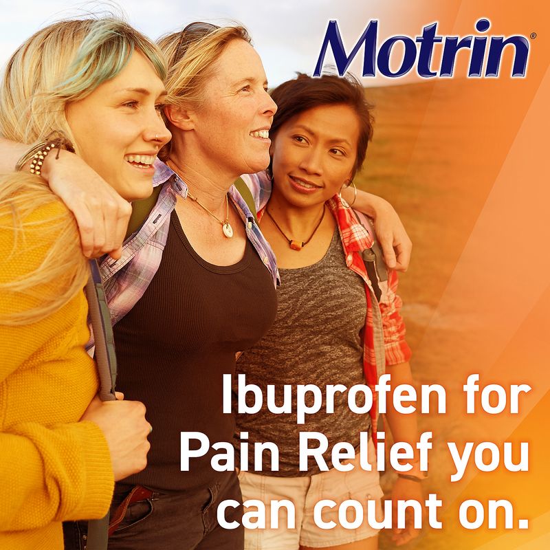 Motrin IB Ibuprofen Coated Caplets, USP, 200 mg, 50 count