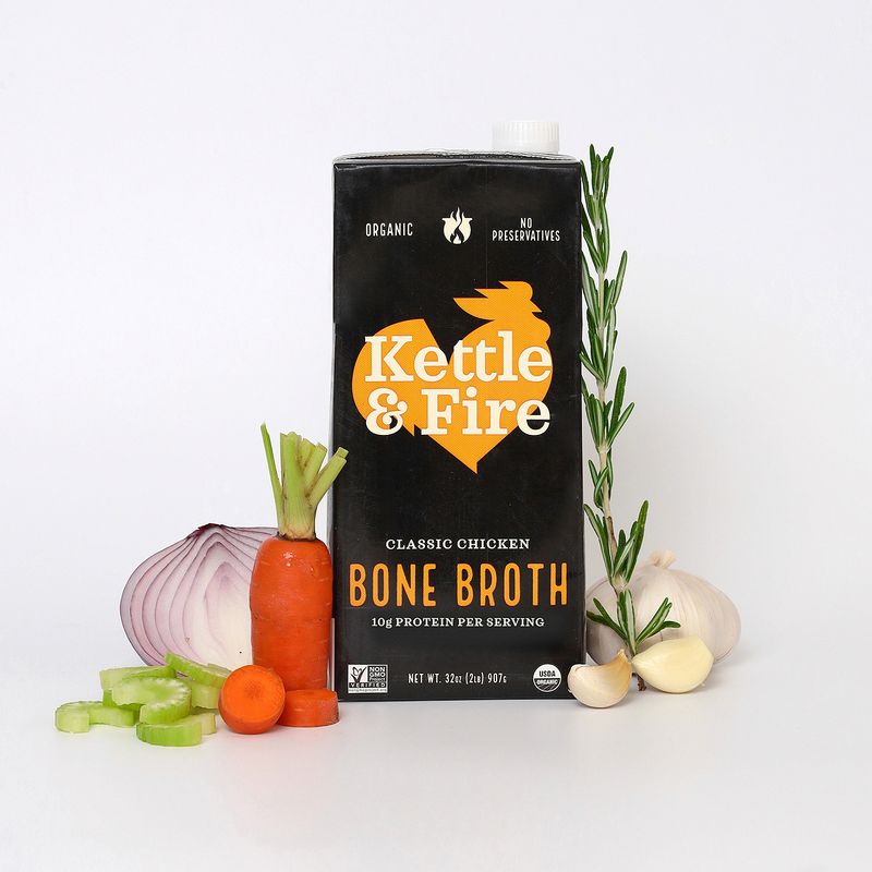 Kettle &amp; Fire Classic Chicken Bone Broth, 32 oz