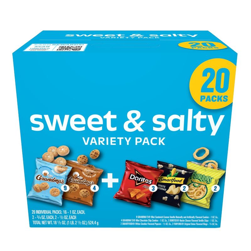 Frito Lay &amp; Grandma's Sweet &amp; Salty Variety Pack, 18 1/2 Oz, 20 Count