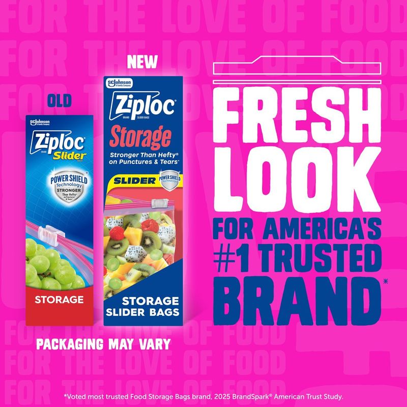 Ziploc Brand Storage Quart Slider Bags, 42 count