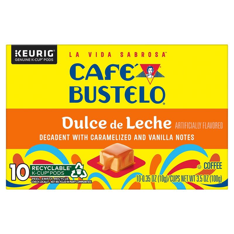 Café Bustelo Dulce de Leche Coffee K-Cup Pods, 0.35 oz, 10 count