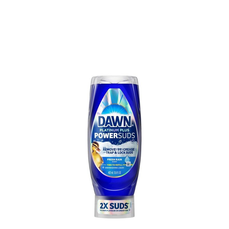 Dawn Platinum Plus PowerSuds Liquid Dish Soap, 13.6 oz. EZ-Squeeze Bottle