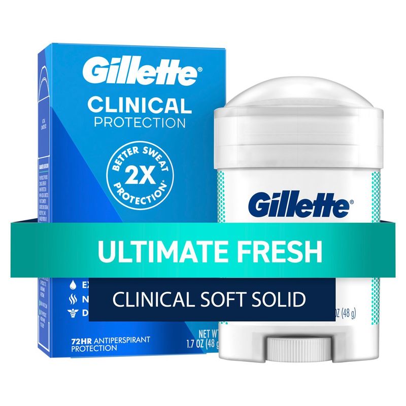 Gillette Clinical Protection Soft Solid Ultimate Fresh Anti-Perspirant/Deodorant, 2.6 oz
