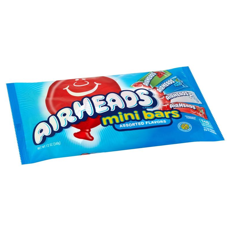 Airheads Mini Bars Assorted Flavors Candy, 12 oz