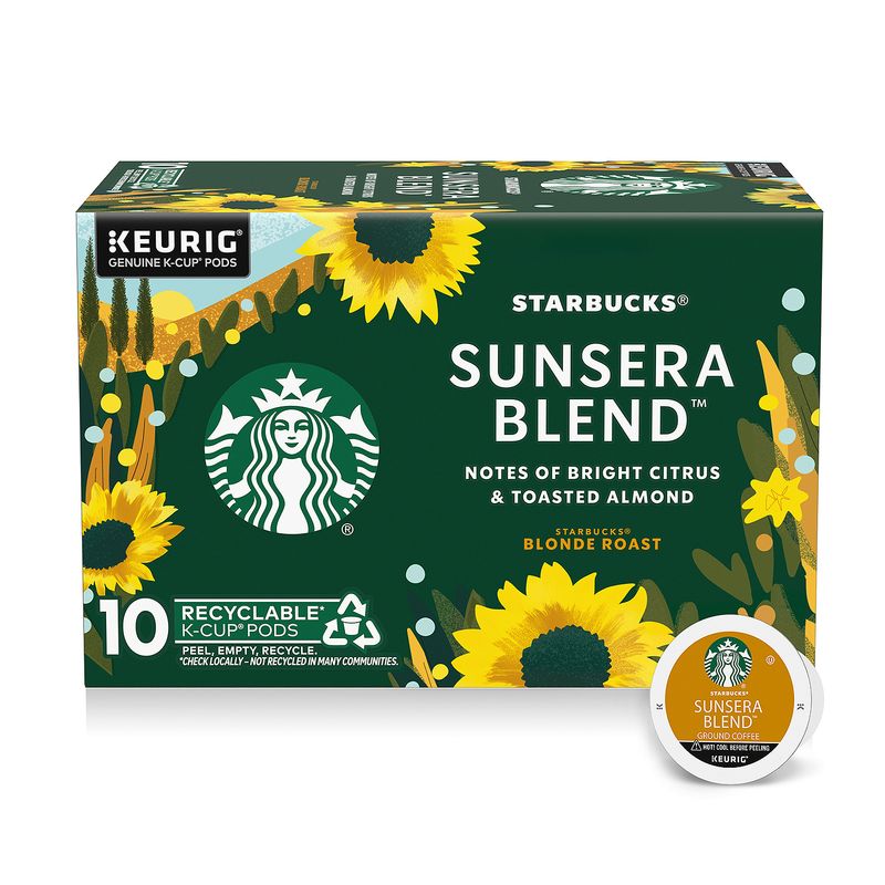 Starbucks Sunsera Blend Blonde Roast Coffee K-Cup Pods, 0.42 oz, 10 count