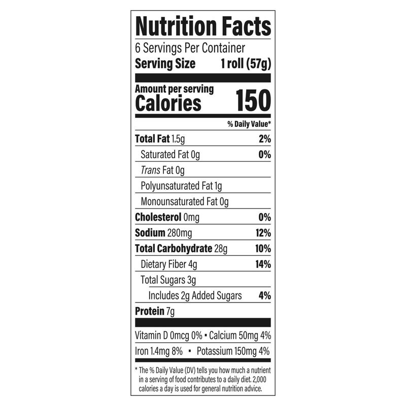 Arnold Sandwich Thins 100% Whole Wheat Rolls, 6 count, 12 oz