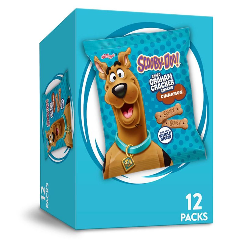 Kellogg's Scooby-Doo! Cinnamon Baked Graham Cracker Snacks, 1 oz, 12 count
