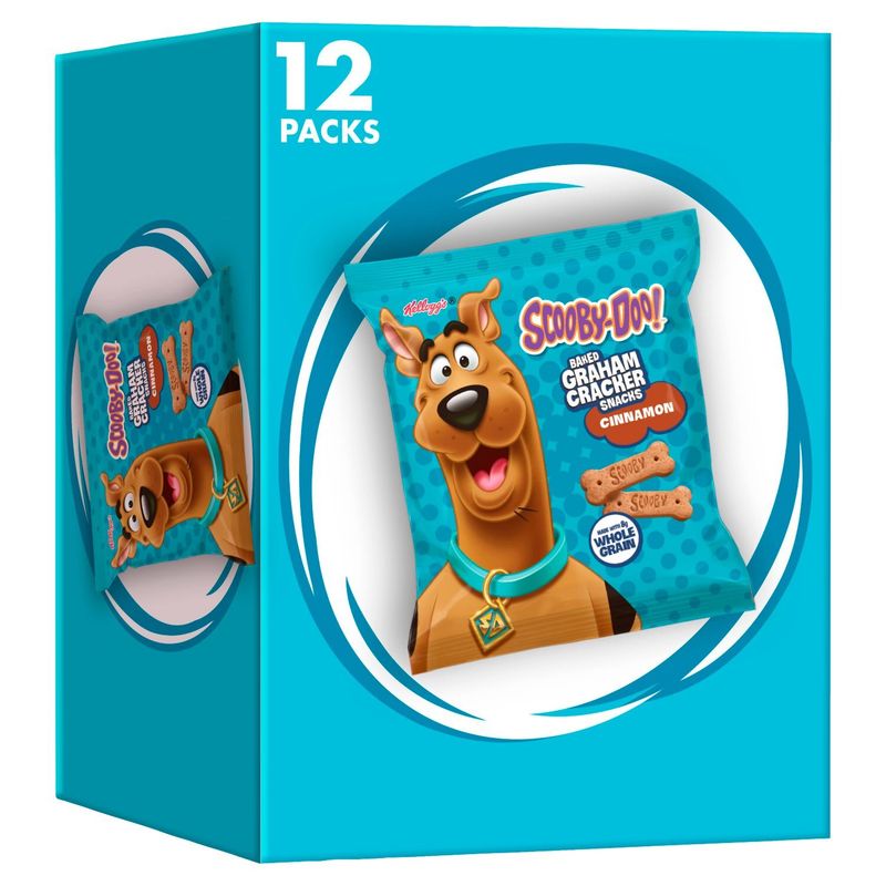 Kellogg's Scooby-Doo! Cinnamon Baked Graham Cracker Snacks, 1 oz, 12 count
