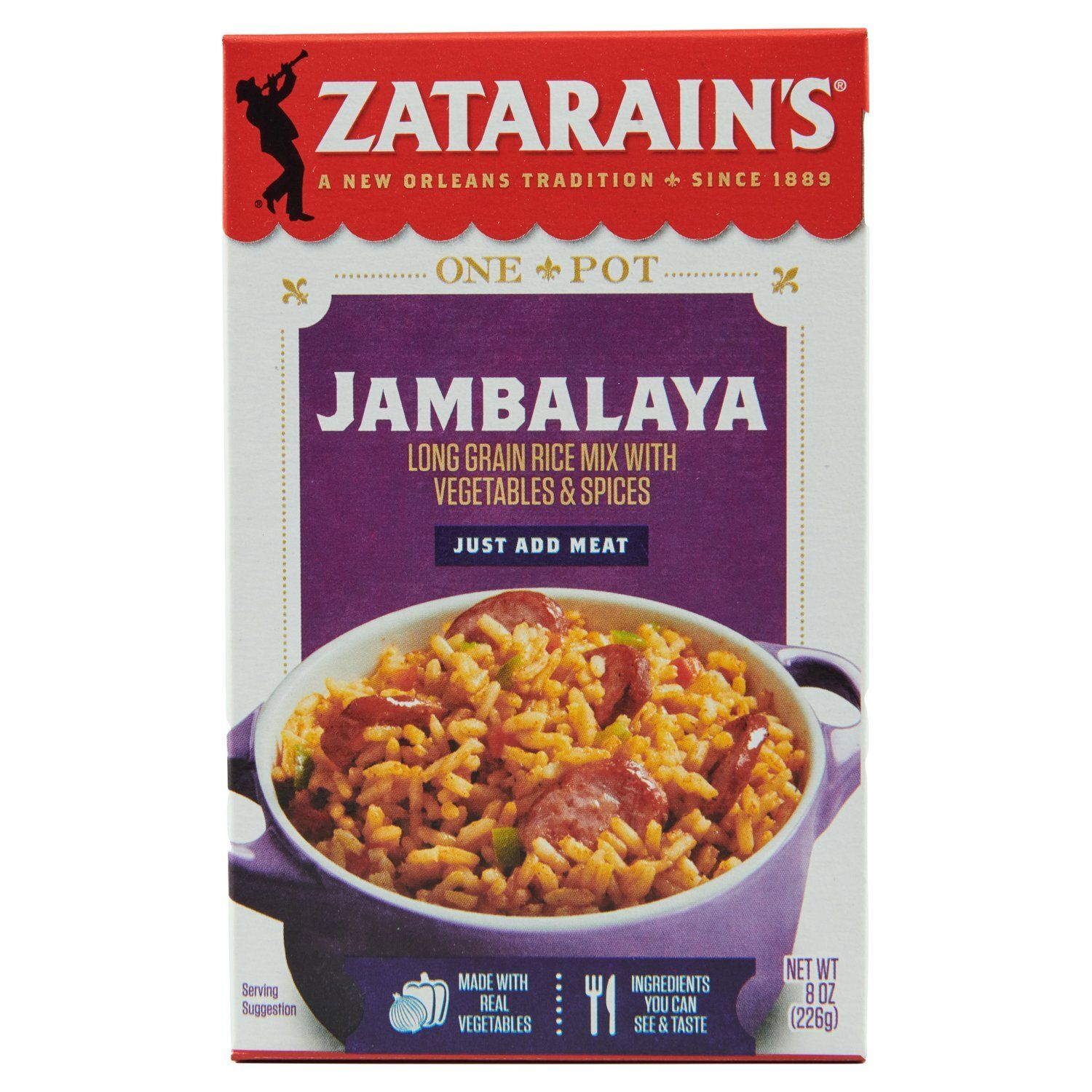 Zatarain's Jambalaya Long Grain with Vegetables &amp; Spices Rice Mix, 8 oz
