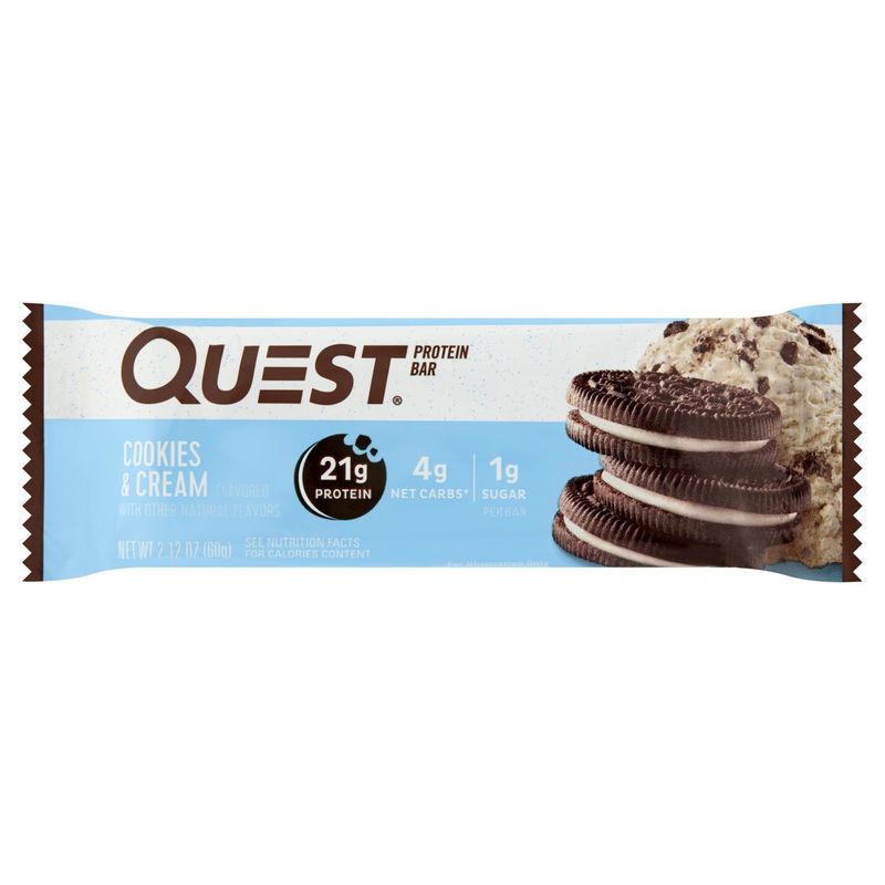 Quest Cookies &amp; Cream Flavored Protein Bar, 2.12 oz