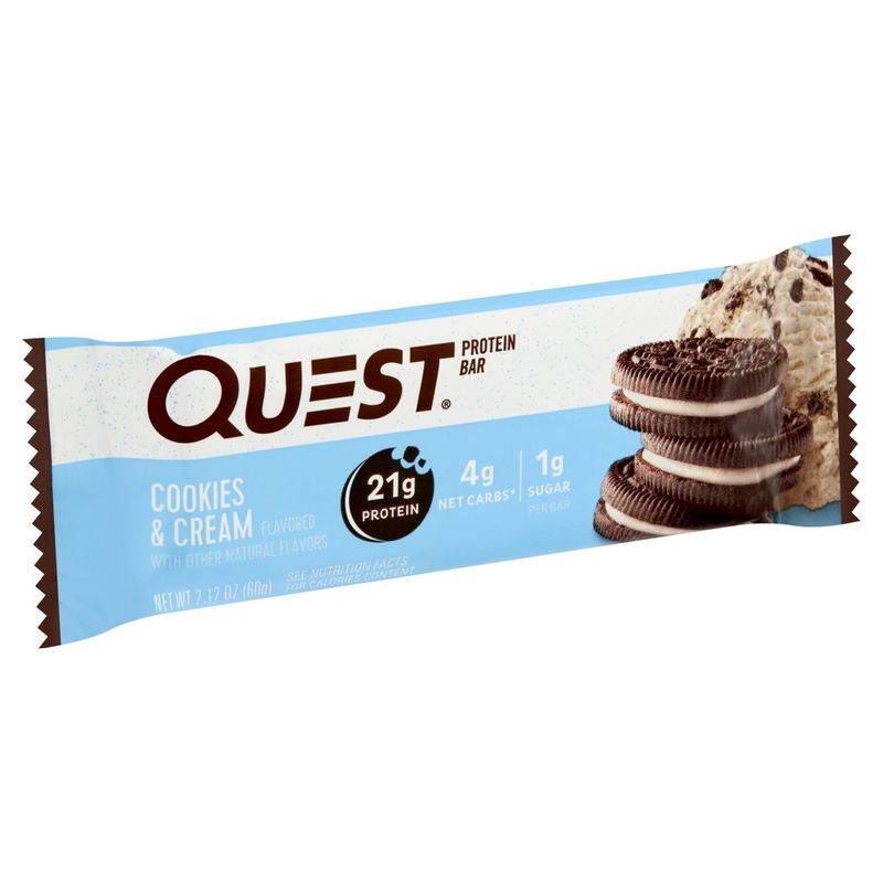 Quest Cookies &amp; Cream Flavored Protein Bar, 2.12 oz