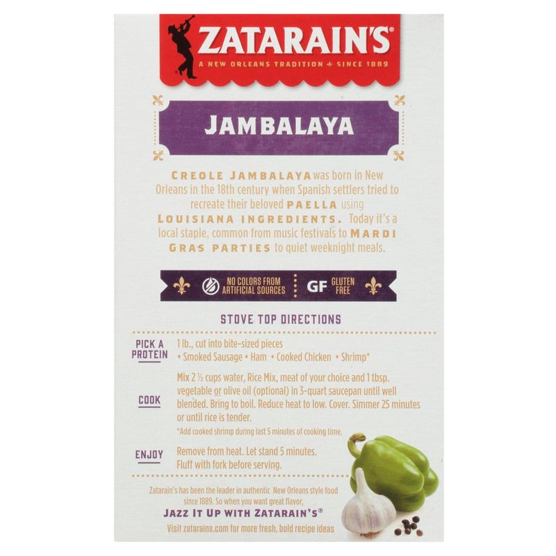 Zatarain's Jambalaya Long Grain with Vegetables &amp; Spices Rice Mix, 8 oz