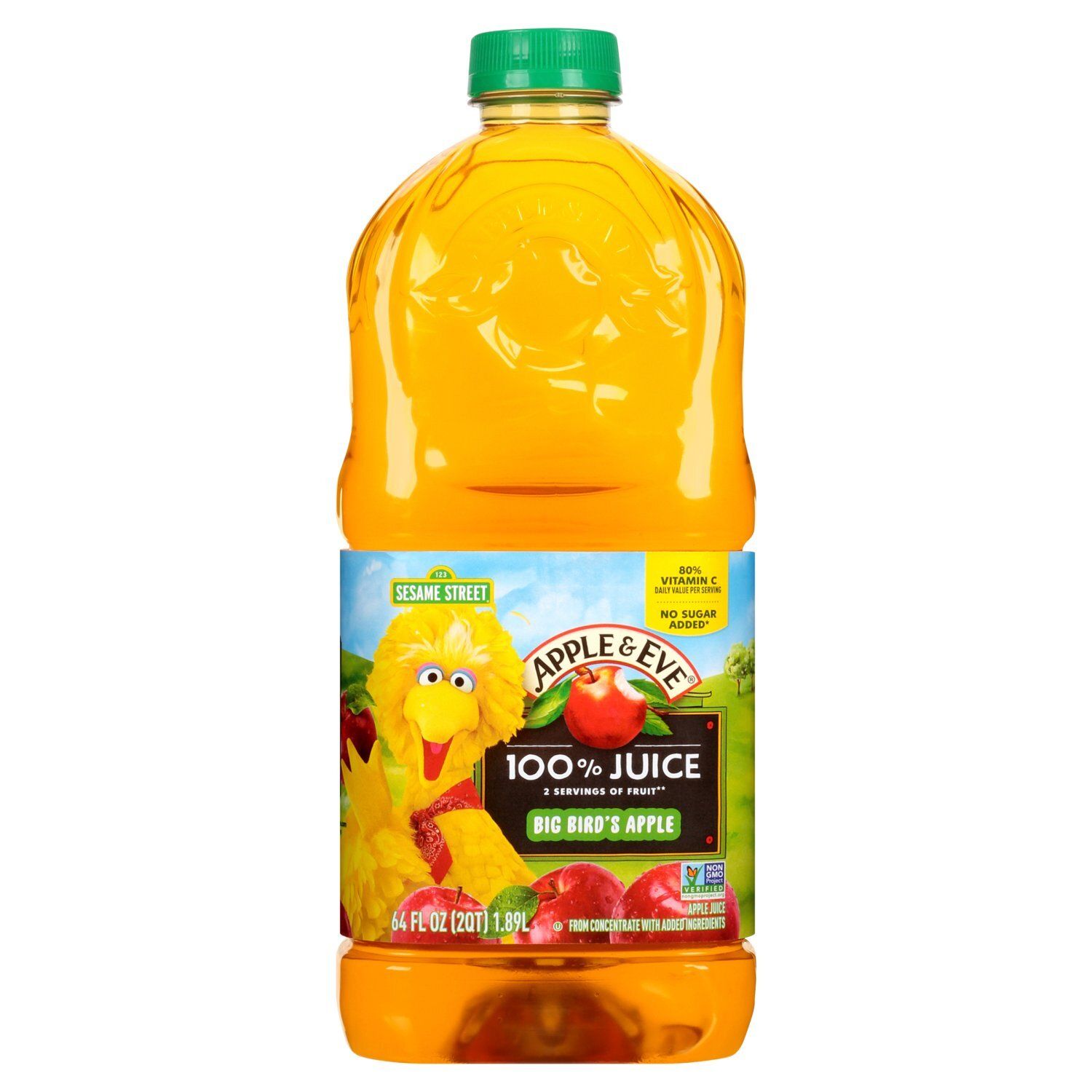 Apple &amp; Eve 123 Sesame Street Big Bird's Apple 100% Juice, 64 fl oz