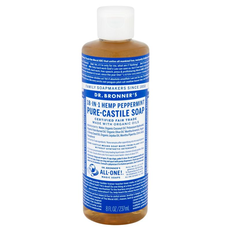 Dr. Bronner's 18-In-1 Hemp Peppermint Pure-Castile Soap, 8 fl oz