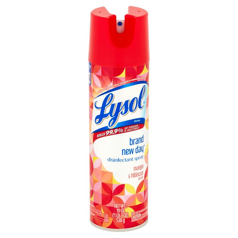 Lysol Brand New Day Mango &amp; Hibiscus Scent Disinfectant Spray, 19 oz
