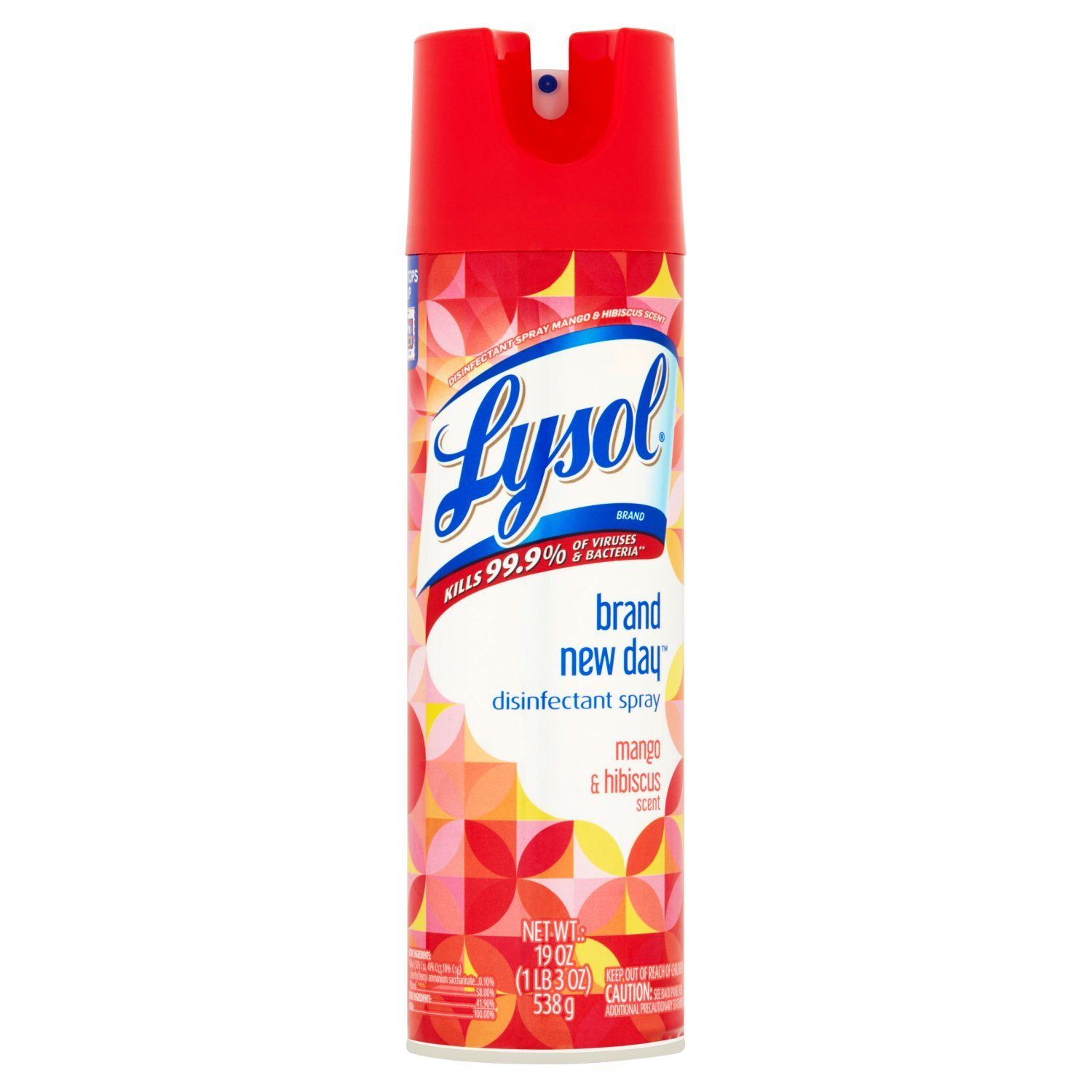 Lysol Brand New Day Mango &amp; Hibiscus Scent Disinfectant Spray, 19 oz