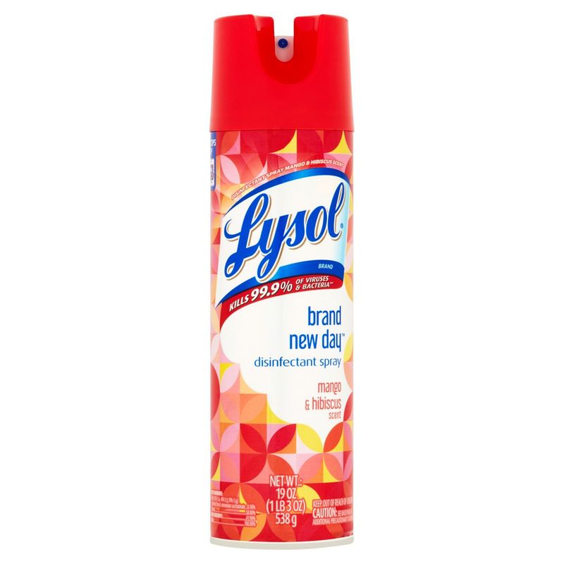 Lysol Brand New Day Mango &amp; Hibiscus Scent Disinfectant Spray, 19 oz