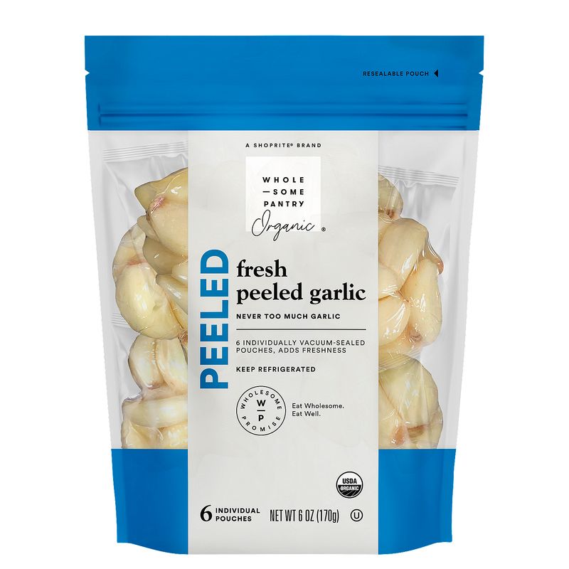 Wholesome Pantry Organic Fresh Peeled Garlic, 6 oz bag