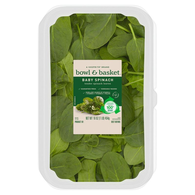 Bowl &amp; Basket Baby Spinach, 1 lb