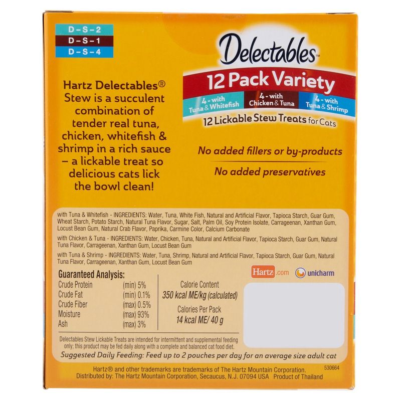 Delectables Lickable Stew Treats for Cats Pack Variety, 1.4 oz, 12 count