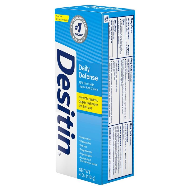 Desitin Daily Defense 13% Zinc Oxide Diaper Rash Cream, 4 oz