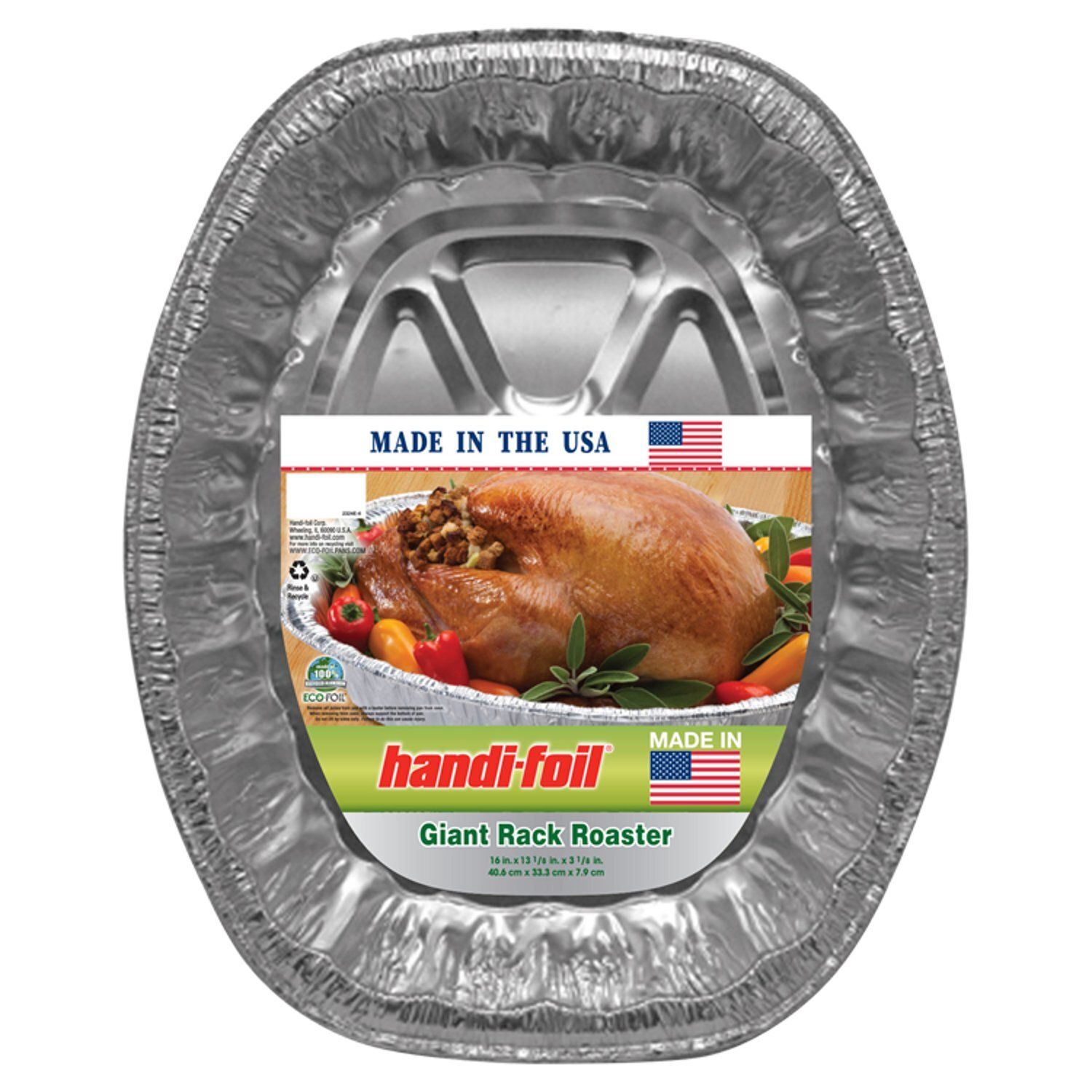 Handi Foil Giant Oval Rack Roaster Pan