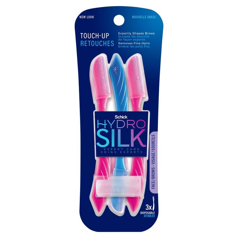 Schick Hydro Silk Disposable Face &amp; Brows Razors, 3 count