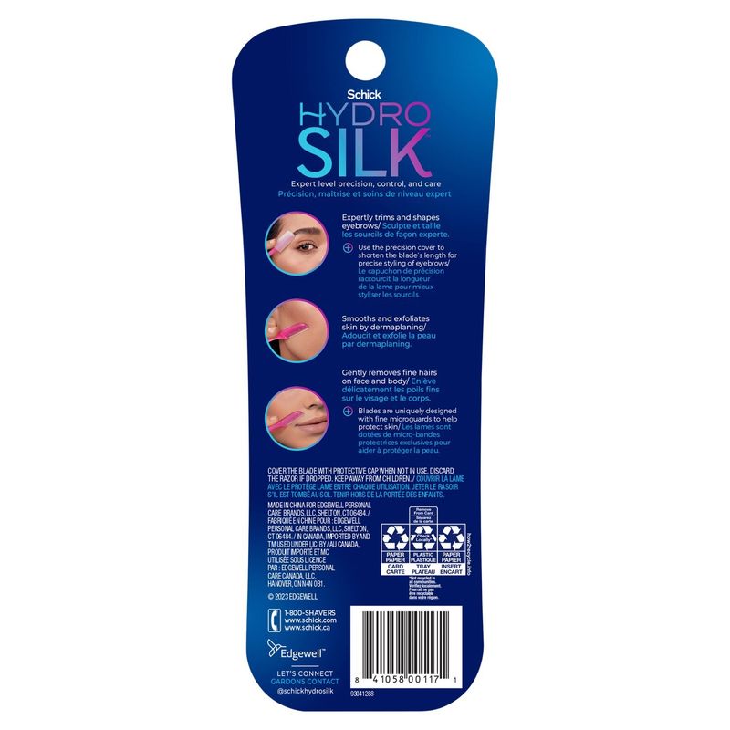 Schick Hydro Silk Disposable Face &amp; Brows Razors, 3 count