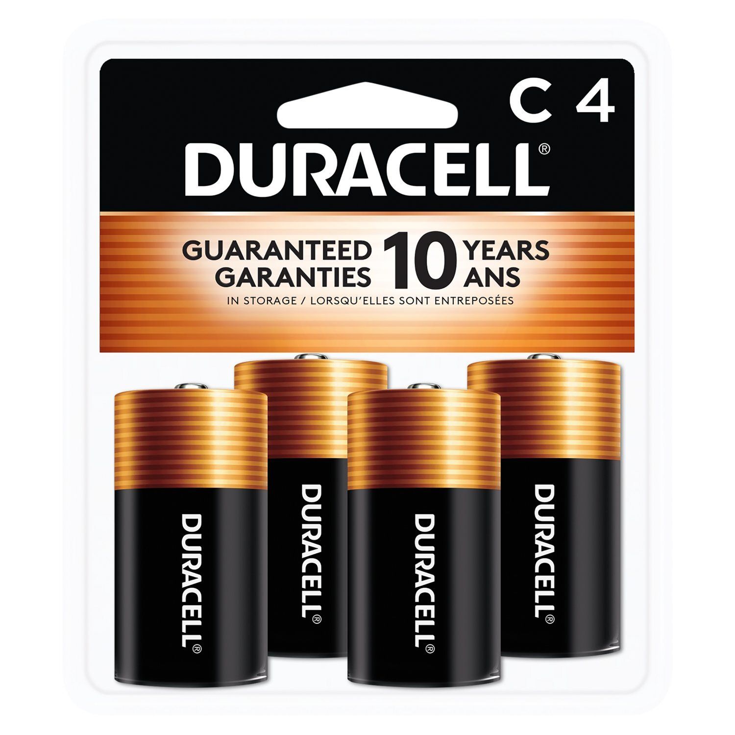 Duracell 1.5 V C Alkaline Batteries, 4 count