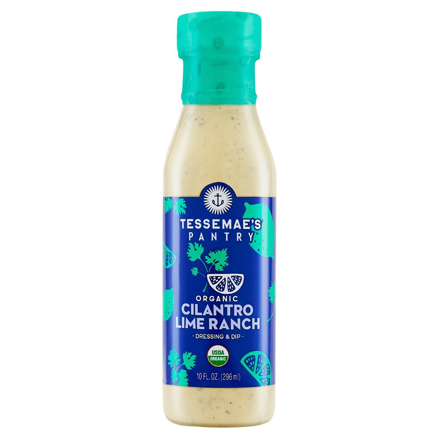 Tessemae's Pantry Organic Cilantro Lime Ranch Dressing &amp; Dip, 10 fl oz