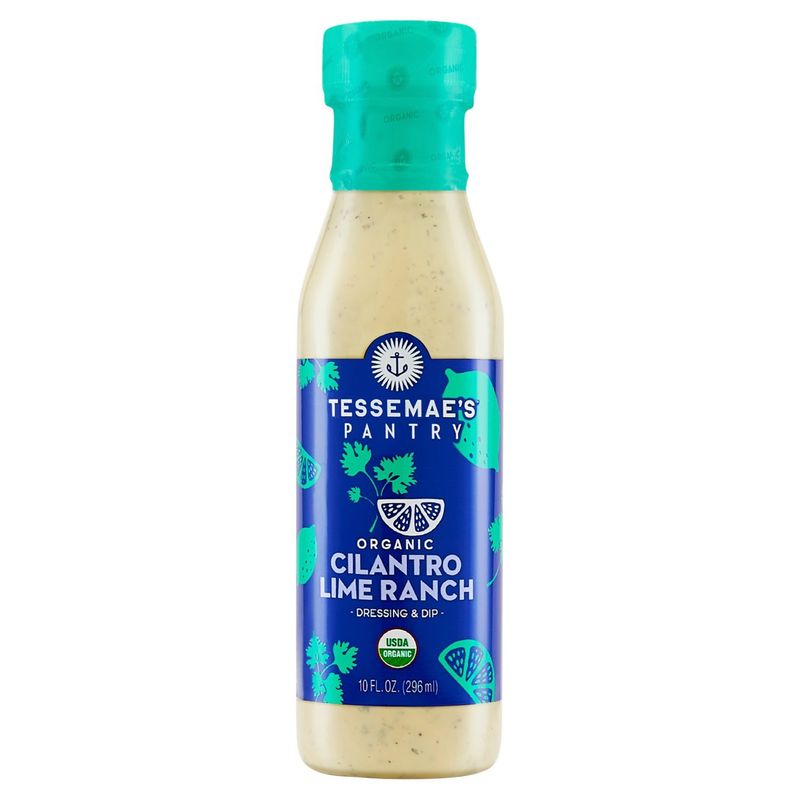 Tessemae's Pantry Organic Cilantro Lime Ranch Dressing &amp; Dip, 10 fl oz
