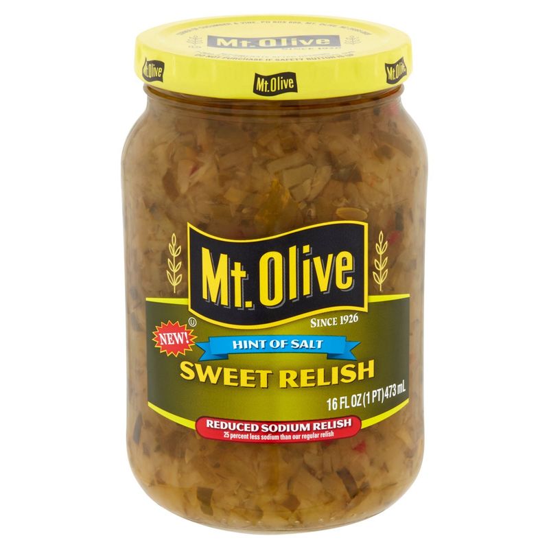 Mt. Olive Hint of Salt Sweet Relish, 16 fl oz