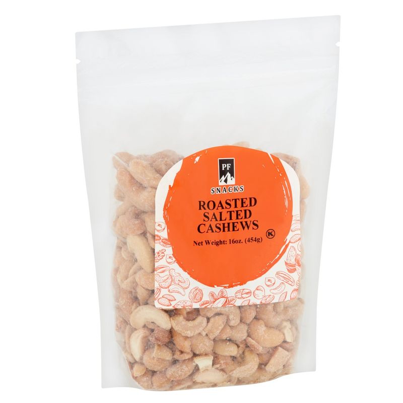 PF Snacks Roasted Salted Cashews, 16 oz