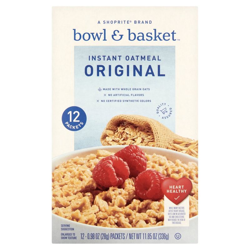 Bowl &amp; Basket Original Instant Oatmeal, 0.98 oz, 12 count