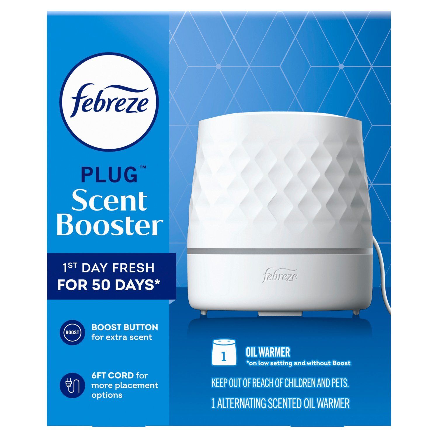 Febreze Plug Scent Booster Alternating Scented Oil Warmer, 1 count