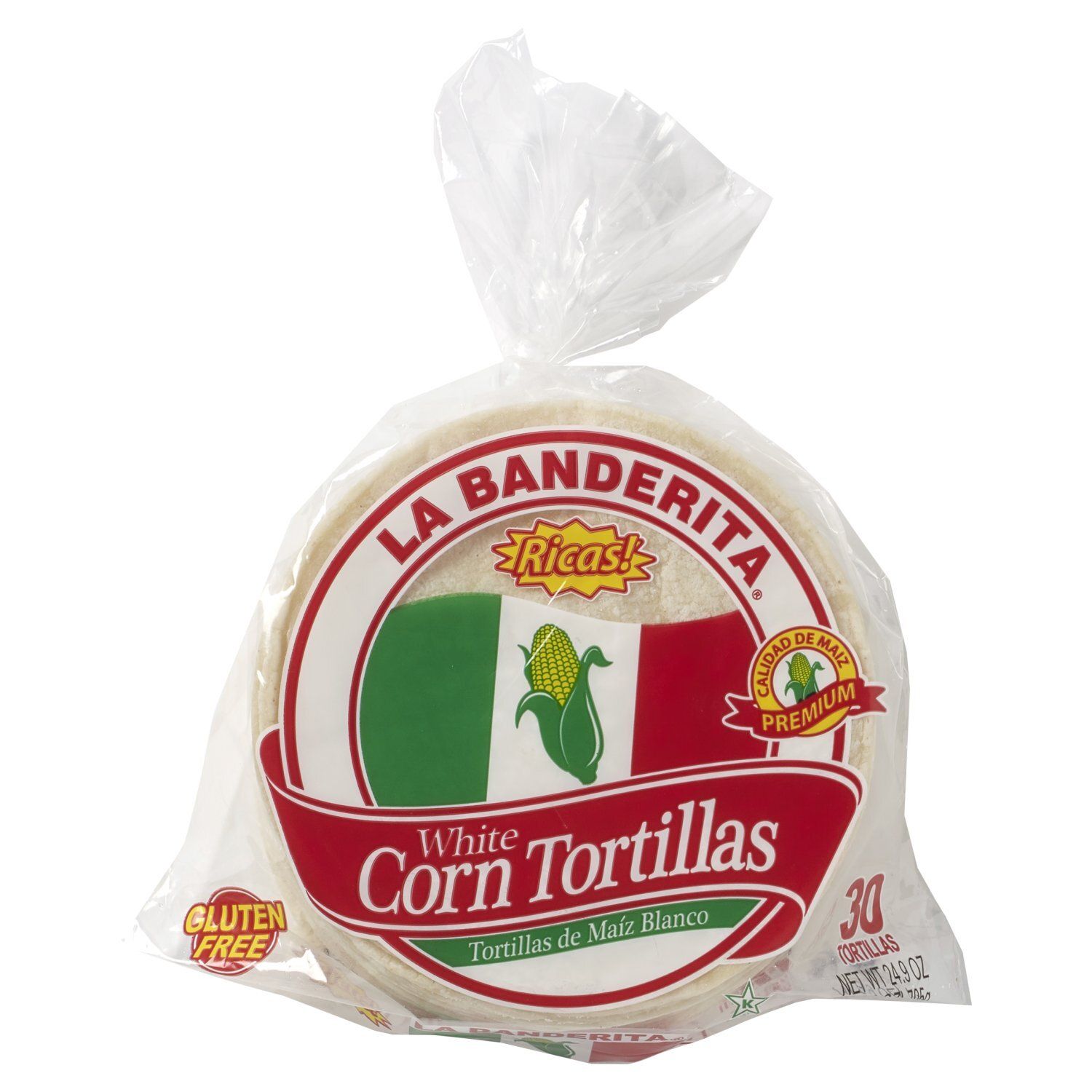La Banderita White Corn Tortillas, 30 count, 24.9 oz