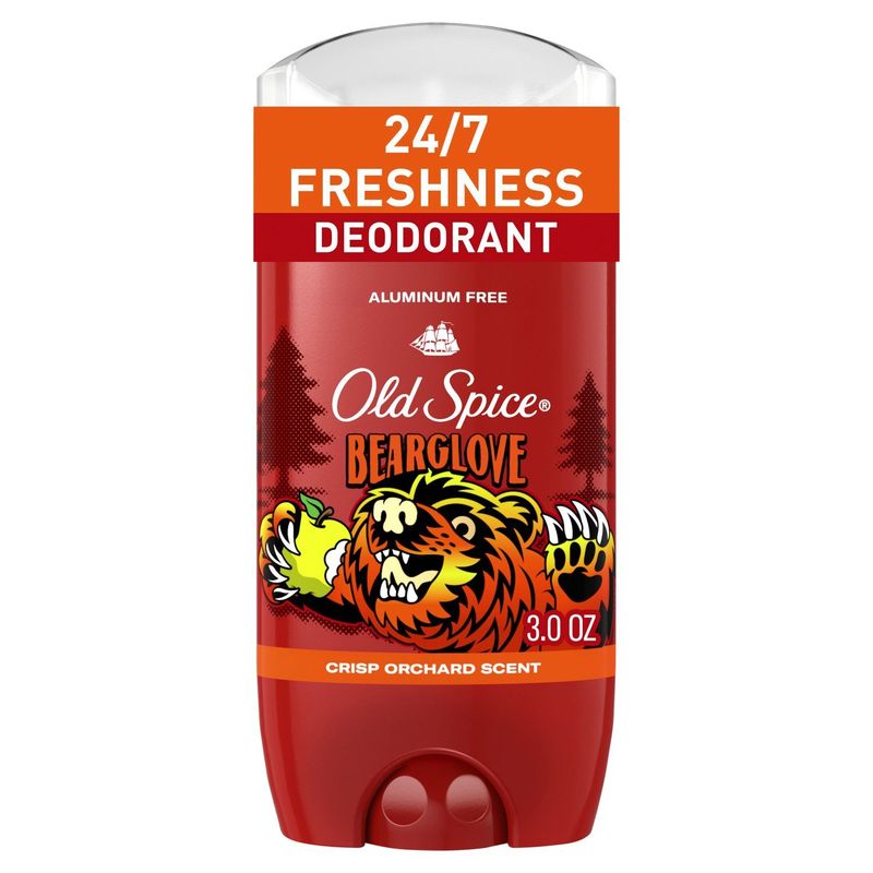 Old Spice Bearglove Crisp Orchard Scent Aluminum Free Deodorant, 3.0 oz