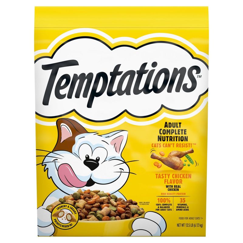 Temptations Tasty Chicken Flavor Food for Adult Cats 1+, 13.5 lb