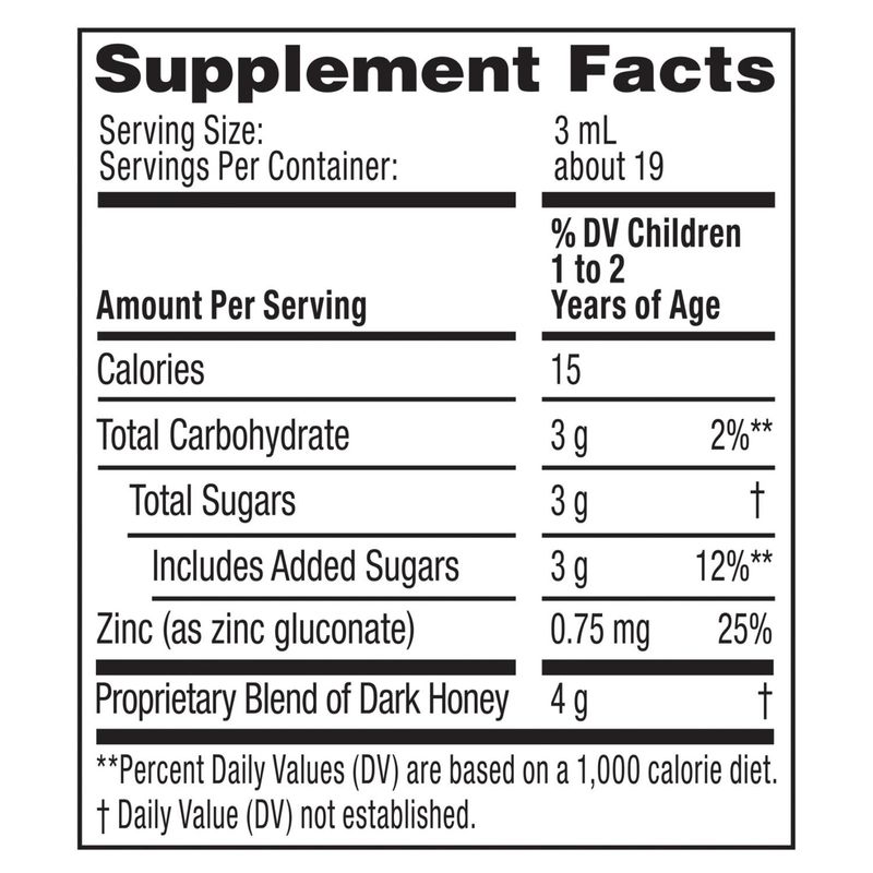 Zarbee's Baby Cough Syrup + Immune Dietary Supplement, 12-24 Months, 2 fl oz