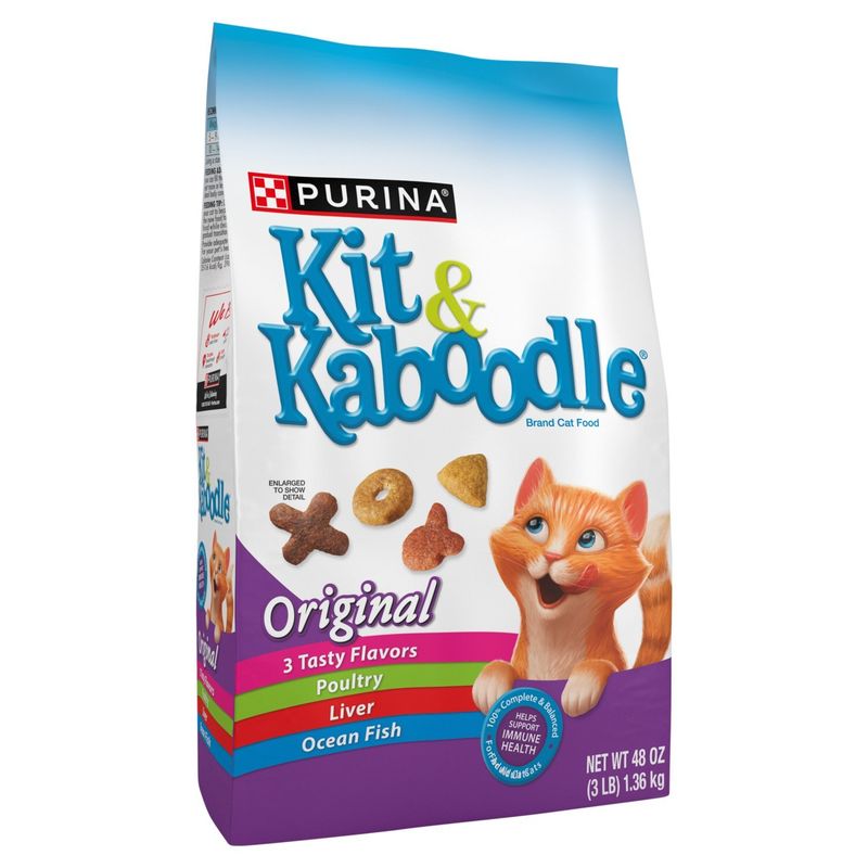 Purina Kit &amp; Kaboodle Original Poultry, Liver and Ocean Fish Cat Food, 48 oz