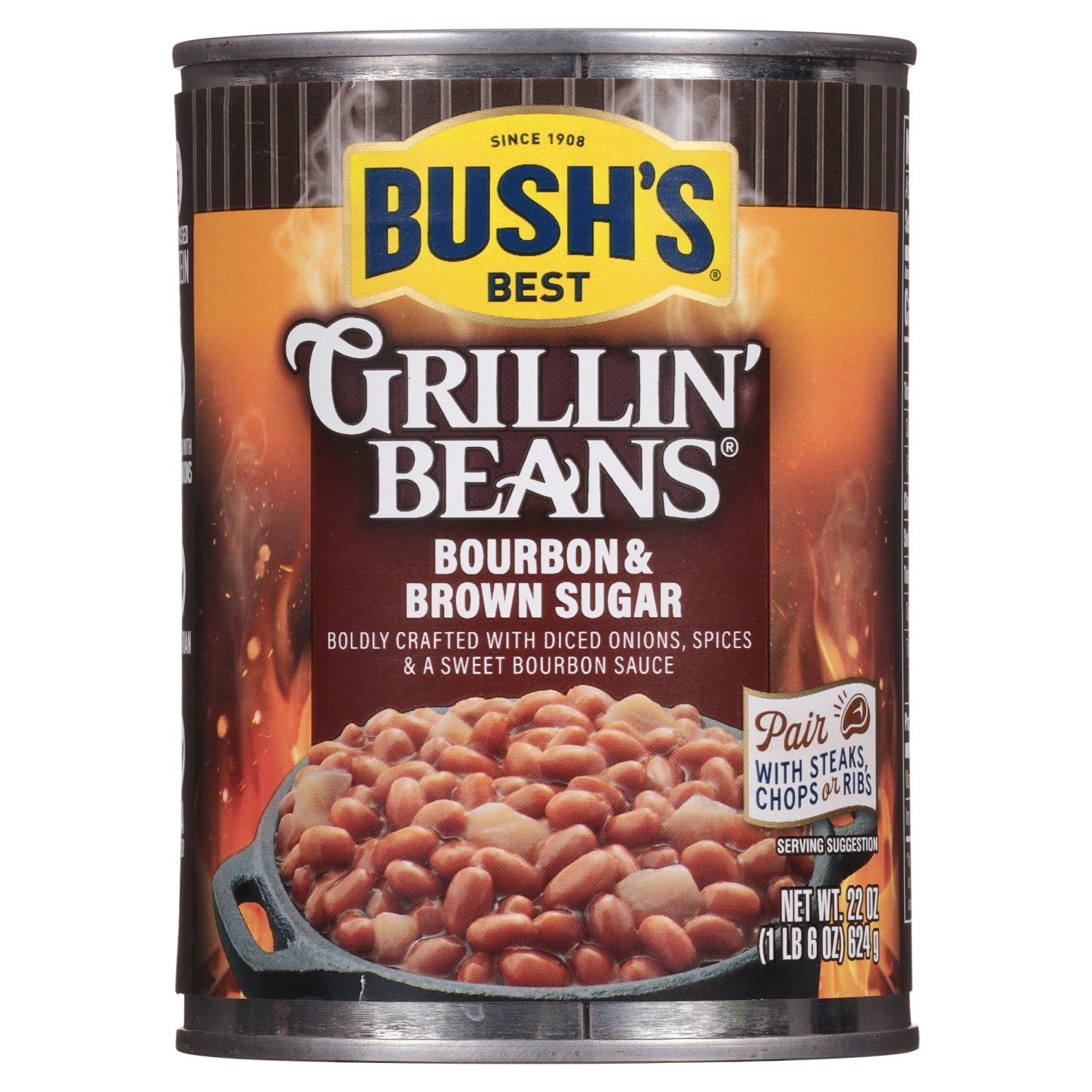 Bush's Best Bourbon &amp; Brown Sugar Grillin' Beans, 22 oz