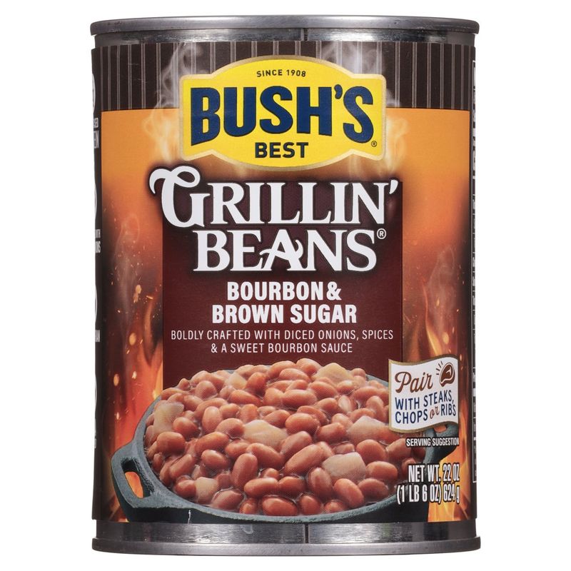 Bush's Best Bourbon &amp; Brown Sugar Grillin' Beans, 22 oz