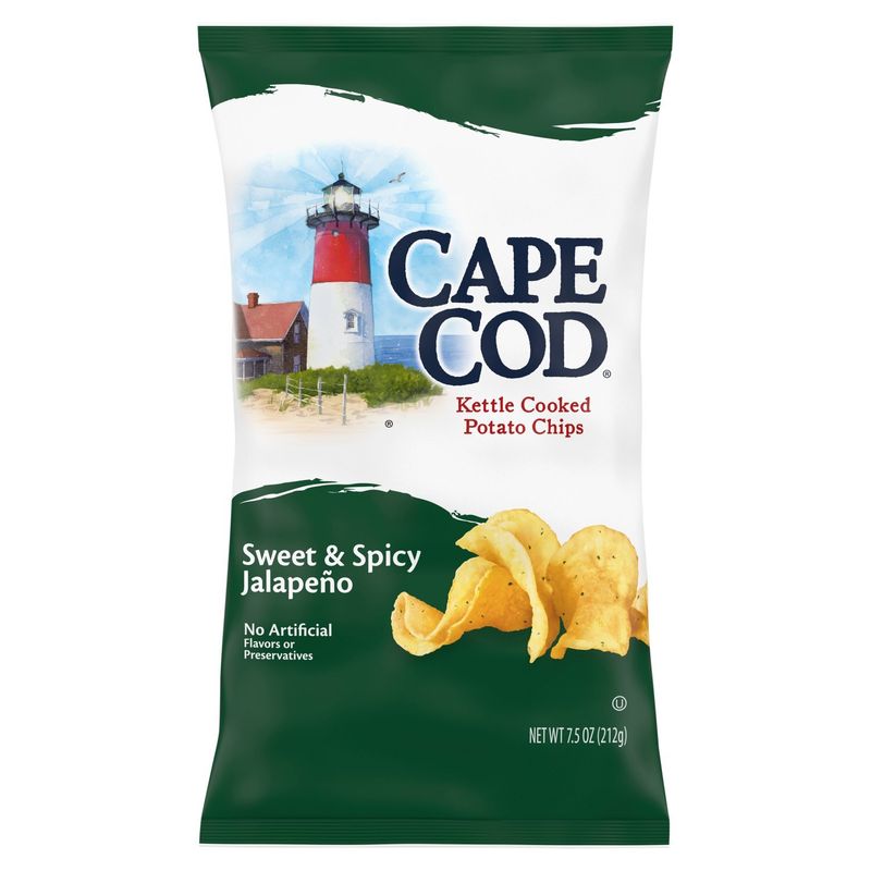 Cape Cod Sweet &amp; Spicy Jalapeño Kettle Cooked Potato Chips, 7.5 oz