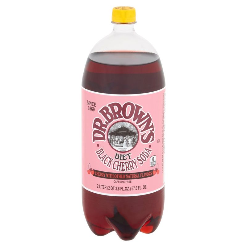 Dr. Brown's Diet Black Cherry Soda, 2 liter