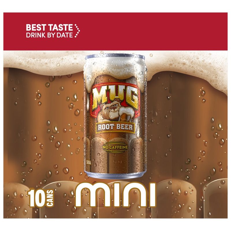 Mug Soda Root Beer 7.5 Fl Oz, 10 Count