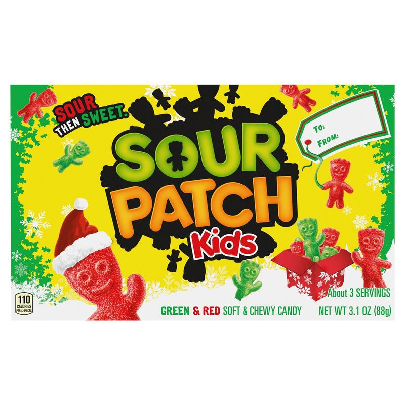 Sour Patch Kids Green &amp; Red Soft &amp; Chewy Candy, 3.1 oz